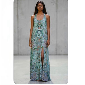 Lulus Mosiac Print Breezy Vacation Maxi Dress